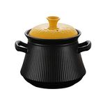 Terracotta Güveç Tenceresi, Kil Güveç Tenceresi Pişmiş Toprak Güveç Tenceresi Seramik Güveç - Sağlıklı ve Dayanıklı, Yüksek Sıcaklığa Dayanıklı, Yükseltilmiş Beslenme Kapasitesi 4L_2