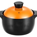 Terracotta Güveç Tenceresi, Kil Tenceresi Pişirme için Kil Tencere Pişmiş Toprak Tencere Seramik Güveç Yüksek Sıcaklıkta Pişirme (Kapasite 2,8 L)