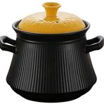 Terracotta Güveç Tenceresi, Pişmiş Toprak Güveç Tenceresi Pişirmek için Kil Tencere Seramik Güveç - Sağlıklı ve Dayanıklı Yüksek Sıcaklıklara Dayanıklı (Kapasite 5l)