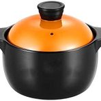Terracotta Güveç Tenceresi, Pişmiş Toprak Tencere Pişirme için Kil Tencere Seramik Güveç - Yüksek Sıcaklıkta Pişirmeye Dayanıklı (Kapasite 5,8 l)