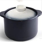 Terracotta Güveç Tenceresi, Terracotta Güveç Tenceresi Isıya Dayanıklı Seramik Porselen Siyah Güveç Kil Tencere Toprak Tencere Tencere Çorba Tureen-3L (4,2L)