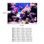 Terrarium Arka Plan, 3D Akvaryum Arka Plan PVC Yapıştırıcı Poster 3D Etkisi Yapışkan Mercan SeaWorld Poster Akvaryum Dekoru Balık Kutusu Dekorasyonu (76 * 46cm)