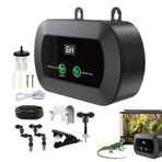 Terrarium Fogger, Sürüngen Nemlendirici | Zamanlayıcı ile sürüngen tankı için otomatik bay - Amfibi Kertenkele Kaplumbağası Kurbağası için 360 Derece Ayarlanabilir Sülün Nozaları Fogger