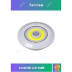 Terrien Smart Seri Yüksek LED Teknolojili Kaliteli Pratik Kolay Monte Hareket Sensörlü Aplik Pilli Lamba - 0 - Siyah