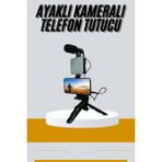 Terrien Tripod Telefon Tutucu Kumandalı Mikrofon LED Işık Vlog Video Kayıt - 5