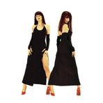 Terry Pau TP101199 Derin Yırtmaçlı Eldivenli Elbise