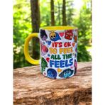 Ters Yüz 2-Inside Out 2 Tasarım Porselen Kupa- Ters Yüz Hediyelik Kupa Doğum Günü Hediyesi Kupa - 330 ml