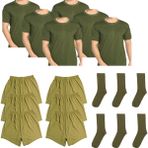 Tertip Store Asker Atlet - Boxer - Havlu Çorap Takımı 6'şar Adet - Yeşil