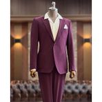 Terzi Adem Altun İtalyan stil slim fit erkek ceket pantolon takım elbise morj T12921 - 50