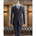Terzi Adem Altun Italyan Stil Slim Fit Erkek Ceket Yelek Pantolon Takım Elbise Kahverengi T10784 - 46