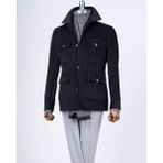 Terzi Adem Altun İtalyan stil slim fit kadife spor erkek mont siyah T13343 - 58