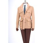 Terzi Adem Altun İtalyan stil slim fit kaşe spor mont erkek camel T13551 - 46
