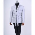 Terzi Adem Altun İtalyan stil slim fit kaşe spor mont erkek gri T13553 - 50