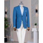 Terzi Adem Altun Italyan Stil Slim Fit Kombin Takım Elbise Mavi Erkek Cinsiyet 48 Beden T13928