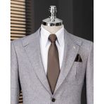 Terzi Adem Altun İtalyan stil slim fit yün karışımlı ceket pantolon kombin takım elbise bej T14681 - 48