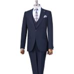 Terzi Adem Italyan Stil Ceket Yelek Pantolon Takım Elbise Lacivert T8621 - 46