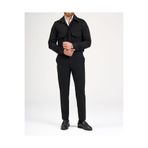 TerziAdemAltun italyan stil slim fit cep detaylı gömlek pantolon takım elbise siyah T11966