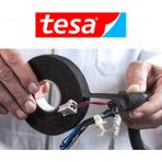 Tesa 19 mm x15 mt Bez Bant Tüylü Yanmaz Kumaş Kablo Sarma Bantı