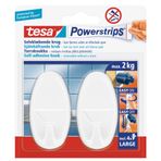 Tesa Powerstrips Beyaz Büyük Oval İz Bırakmadan Sökülebilir Askı