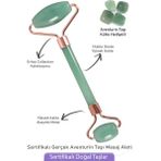 Tesbih Atölyesi Sertifikalı Rose Aventurin Taşı Yüz Masaj Aleti - Kütle Hediyeli