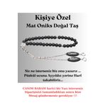 Tesbih Sakarya Babalar Günü - Kişiye Özel - Canım Babam - Yazılı Mat Oniks Doğal Taş Tesbih TSBHSKR00711-CB