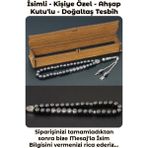 Tesbih Sakarya - Isimli - Kişiye Özel - Püskül Ucu Harfli - Hematit Doğal Taş Tesbih / Tespih - Füme