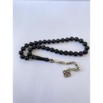 Tesbih TSBH0275HK 925 Ayar Gümüş Püsküllü Küre Kesim Erzurum Oltu Taşı Tesbih