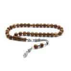 Tesbihane 925 Ayar Gümüş Püsküllü Açık Renk Küre Kesım Kuka Tesbih