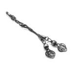 Tesbihane Eskitme Renk 1000 Ayar Gümüş 2'li Kazaz Püskül