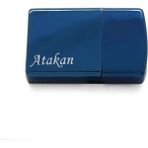 Tesbihane Isme Özel Yazılı Zippo Tasarım Lacivert Renk Taşlı Metal Çakmak
