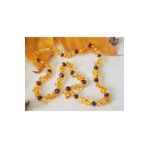 Tesbihci Efendi Damla Kehribar Kolye 40 Cm Limon Vişne Çocuk Kolye