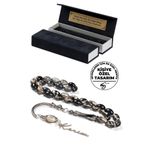 TESBİHCİBABA Erkek Hediyelik Özel Kutusunda Isme Özel Füme Sıkma Kehribar Tesbih, Isimli Tespih