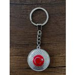 Tesbihkenti Türk Bayrağı Model Metal Anahtarlık