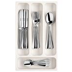 Tescoma Flexispace 899410 Mutfak Gereçleri İçin Çekmece Düzenleyici, Plastik, Beyaz, 37 x 22,2 x 4,5 cm