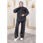 Tesettür Dünyası More Denim Takım Antrasit TSD250101