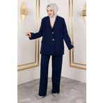 Tesettür Dünyası Premium Blazer Takım Lacivert TSD250116