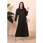 Tesettur Giyim Elbise Boydan Kadin Anne Buyuk Beden Elbise Haki - 6XL