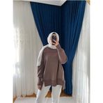 Tesettür Giyim Üç İplik Oversize Sweatshirt