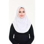 Tesettür Hazır Türban Pileli Pratik Namaz Örtüsü - Beyaz - Standart