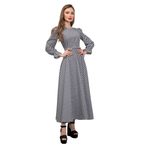 Tesettür Pötikare Kloş Elbise (Siyah, XL)