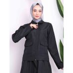 Tesettür Premium Etekli Alt Üst Takım - Siyah - 38