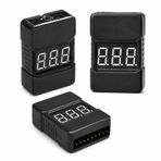 tesha LiPo Pil Kontrol Cihazı - RC 1-8S Pil Test Cihazı Monitörü - Düşük Voltaj Sesli Alarm - LED Göstergeli - Lipo Life LiMn Li-ion Pil için (3 Paket)