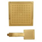 tesitay El ve Tepe Duş Başlığı Kare Model Gold Renk