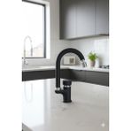 Tesitay Lavabo Bataryası Siyah Renk Banyo Lavabosu Musluğu Musluk Armatür Çeşitleri - Minel Serisi