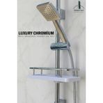 Tesitay Sürgülü Duş Takımı Geniş Şampuanlıklı Metalik Banyo El Duş Başlığı Spiral Hortum - yok