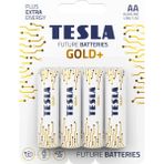 Tesla Gold AA Kalem Pil 1.5V LR6/MN1500 Alkalin Pil +4'lü Pk.– Yüksek Performans, Uzun Ömürlü