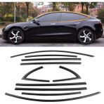 Tesla model y cam çerçevesi kenar çıtası pianoblack tamtur 10 parça 2020 / 2024
