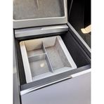 Tesla Model Y Juniper Orta Konsol Organizer Çekmece – 3D-Baskılı, Küçük Eşya Düzenleyici (Bozuk Para, Kart, Anahtar) (Beyaz)