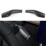 Tesla Model Y/3 için Gercek Karbon Fiber Vites Kolu ve Sinyal Kapağı