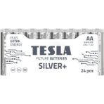 Tesla Silver AA Alkalin Kalem Pil 1,5V LR6 MN1500-24'lü Paket Uzun Ömürlü
